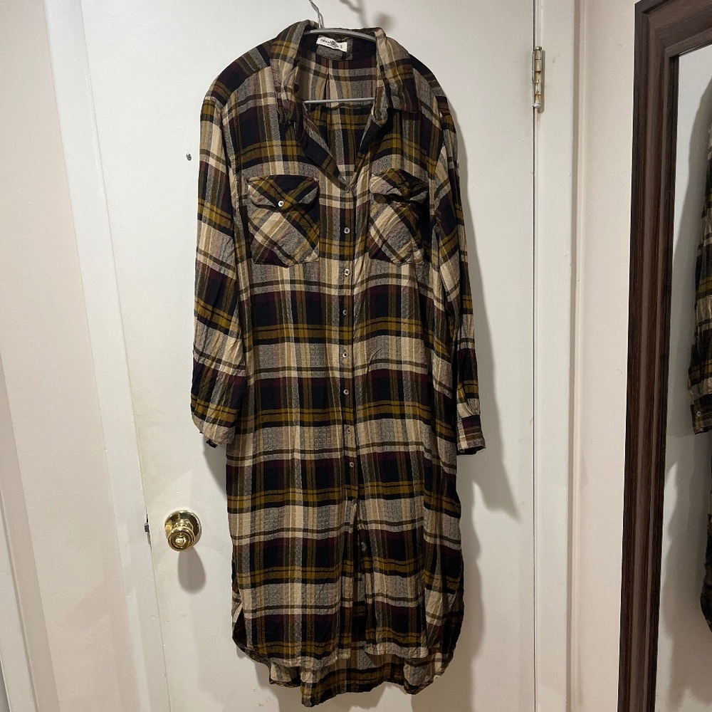 Natural Life 100% Cotton Flannel Dress L